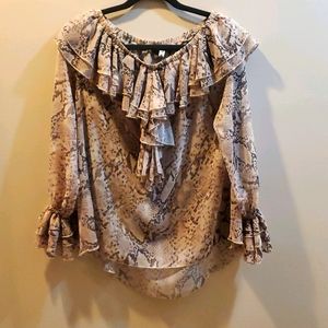SNAKE PRINT BLOUSE